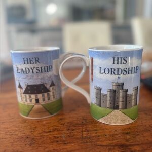 DUNOON HIS LORDSHIP/HER LADYSHIP MUGS MARTIN WISCOMBE BONE
CHINA Set of 2